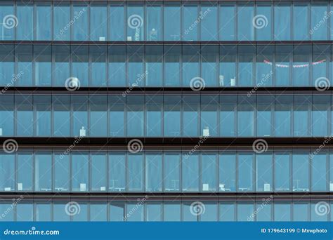 Glass Only Facade Of Office Building Texture Modern Architecture Stock