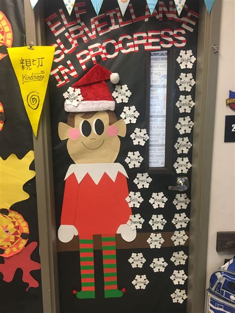 Elf On The Shelf Classroom Door Holiday Art Holiday Decor Teacher