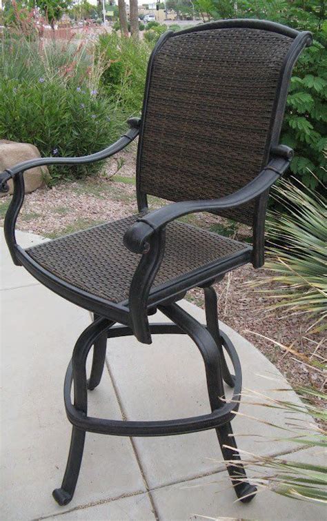 santa clara outdoor patio swivel bar stools cast aluminum