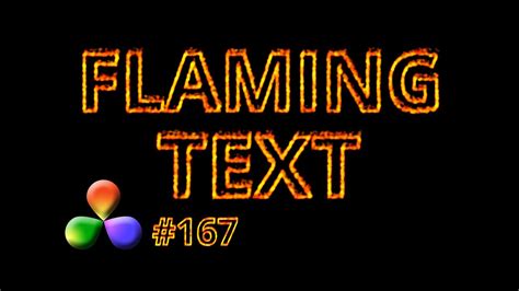 DaVinci Resolve Tutorial How To Create Flaming Text YouTube