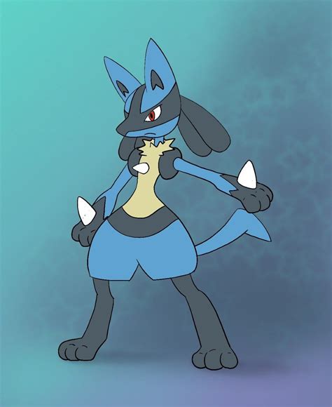 How To Draw Mega Lucario Step By Step Pokemon Characters