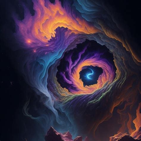 Premium Ai Image Psychedelic Nebula Space