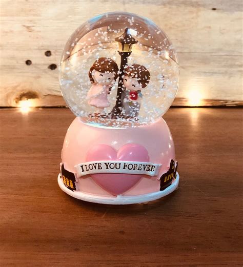 Romantic Date Snow Globe For Valentine T With Color Etsy