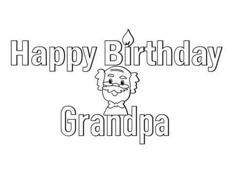 Printable coloring sheets of cakes and characters make an awesome free birthday activity! Happy-Birthday-Coloring-Pages-for-Grandpa.jpg (804×595 ...