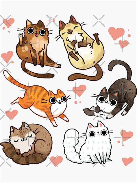 Derpy Cute Cats And Kittens Sticker For Sale By Michelledraws Redbubble