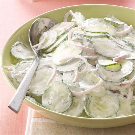 Creamy Dilled Cucumber Salad Recipe Taste Of Home