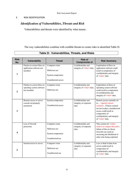 Risk Assessment Report Template In Word And Pdf Formats Page 7 Of 35