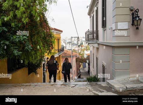 Streets Of Athens Greece Stock Photo Alamy