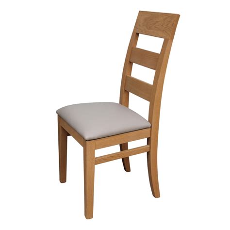 Chaise en bois massif assise rembourrée fabrication française  Soja