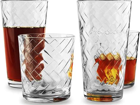 Circleware 40128 Chevron Huge 12 Piece Glassware Set The Best Glasses On Amazon Popsugar