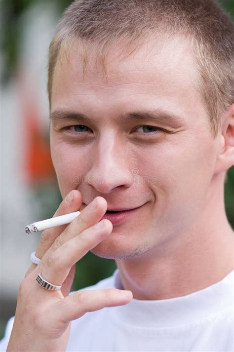 Man Smoking Stock Image Image Of Tobacco Smoking Beautiful 10990193