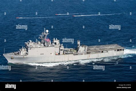 The Us Navy Harpers Ferry Class Amphibious Dock Landing Ship Uss