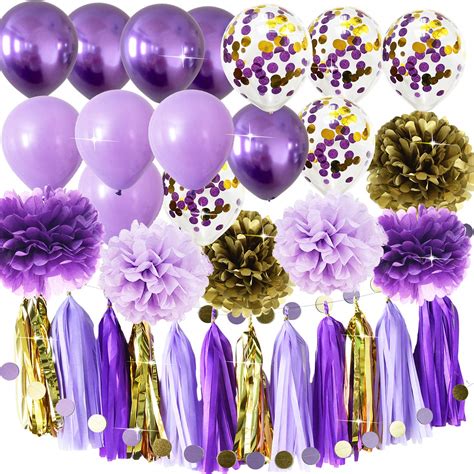 Buy Graduation Decorations 2023 Purple Gold Isu Birthday Party