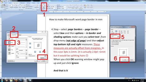 Microsoft Word Page Border In Mm