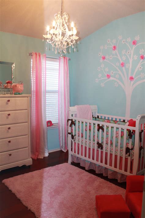 Arabellas Pink And Turquoise Nursery Project Nursery Baby Girl