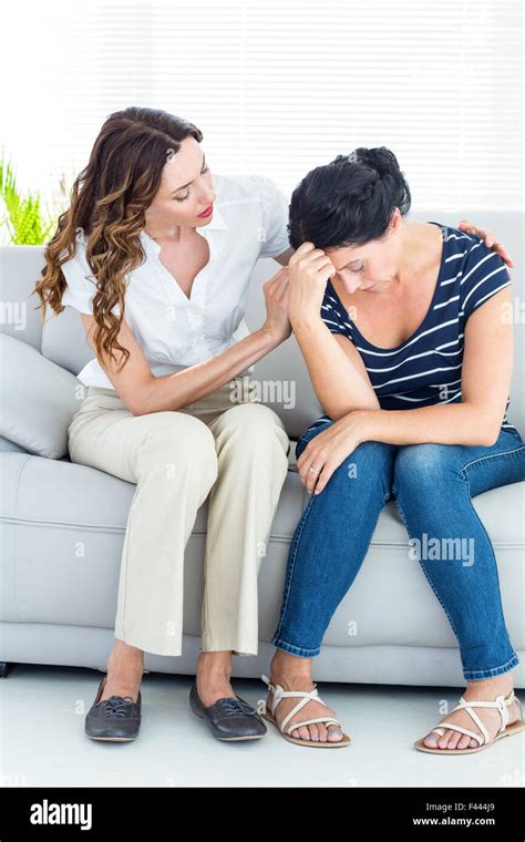 Therapist Comforting Her Patient Stock Photo Alamy