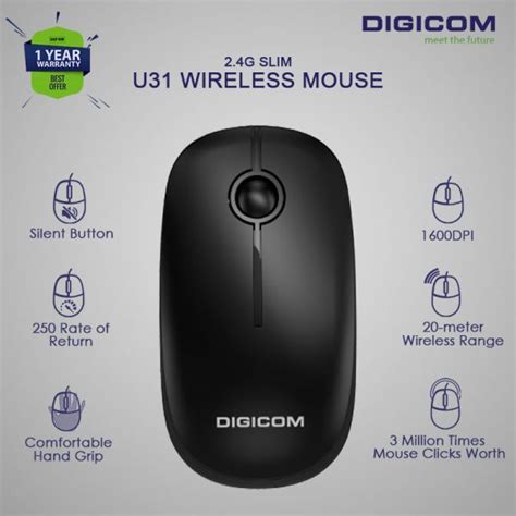 Digicom Wireless Mouse Dg U31 Digistore