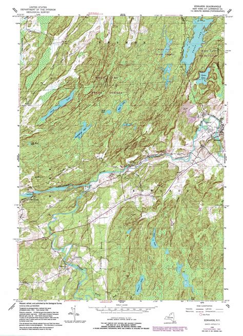 Edwards Topographic Map 124000 Scale New York