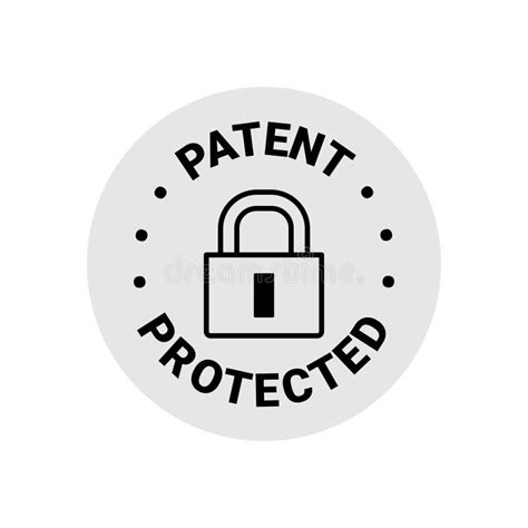 Patented Vector Round Icon Stamp Badge Stock Illustration