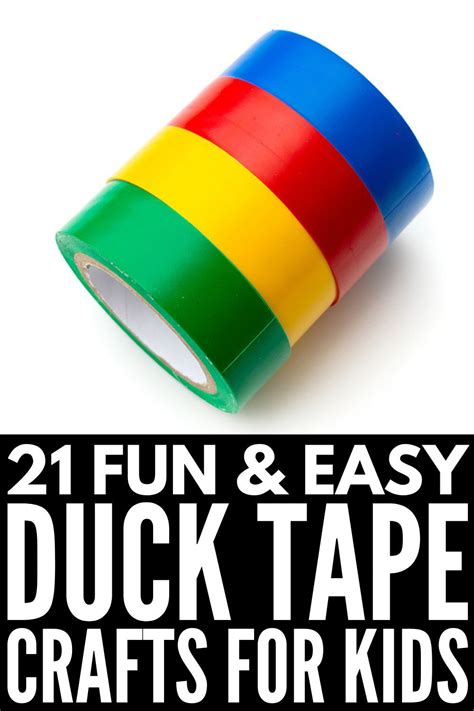 Crafting With Children 21 Duct Tape Crafts For Kids In 2021 Duct