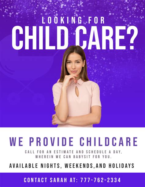 Childcare Flyer Template Postermywall