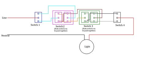 Control One Light Bulb From Four Places By Using Only Two Way Switch