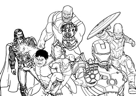 Marvel Infinity War Lego Coloring Page