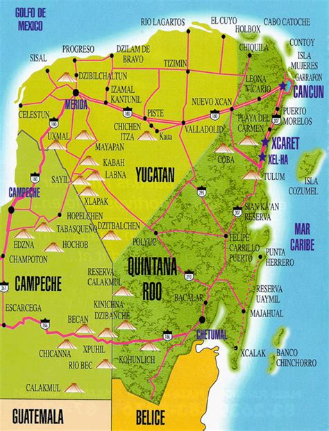 Carte Mexique Yucatan Imvt