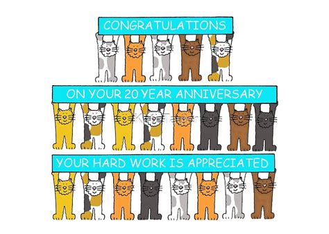 Congratulations on what is a real achievement. "Congratulations on your 20 year work anniversary." by KateTaylor | Redbubble