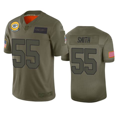 Green Bay Packers Zadarius Smith Camo 2019 Salute To Service Limited
