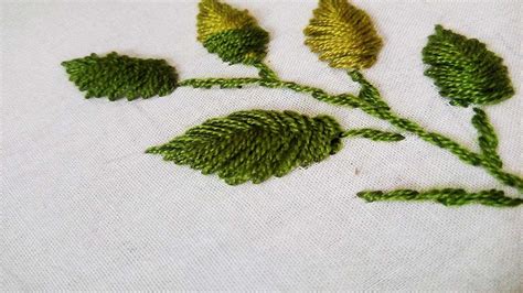 Hand Embroidery Leaf Stitches By Amma Arts Youtube 146