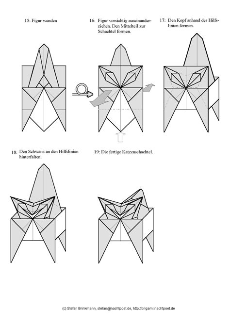 Diese schachtel ist die anspruchsvollste der drei varianten. Der NachtPoet - Origami - Origami-Diagramme