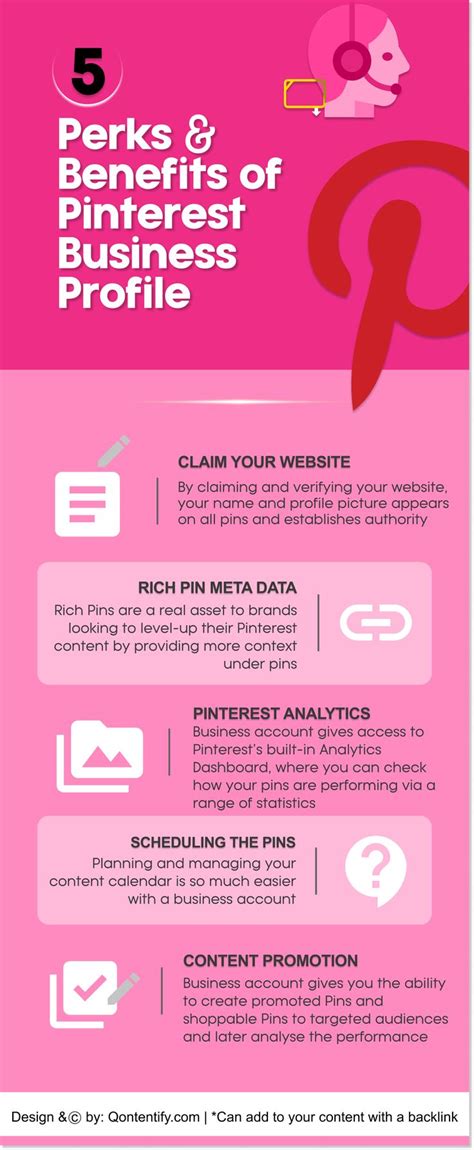5 perks and benefits of pinterest business profile infographic pinterest for business business