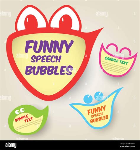 Funny Speech Bubbles Stock Vector Image And Art Alamy