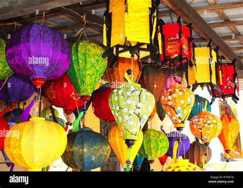 Chinese Multi Colored Silk Lanterns In Hoi An Vietnam Stock Photo Alamy