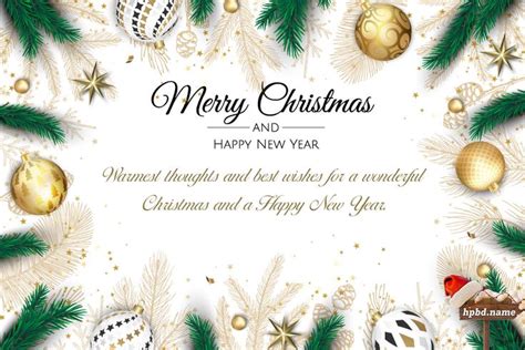 Merry Christmas And New Year Wishes Card Maker Online New Year Wishes