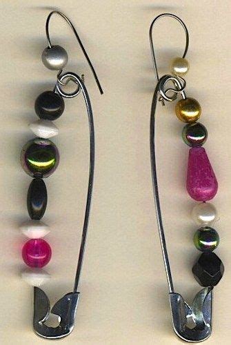 Beaded Safety Pin Earrings Donnasuedesigns Jewelry On Artfire Free