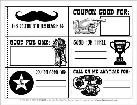 Dad Coupon Book Free Printable