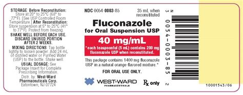 Fluconazole Oral Suspension Fda Prescribing Information Side Effects