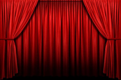 Red Stage Curtain With Arch Entrance Castle Capers Gang Show