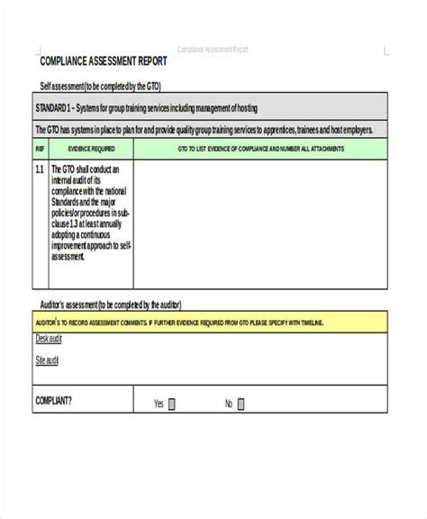 Compliance Report Templates 14 Free Printable Word And Pdf Formats