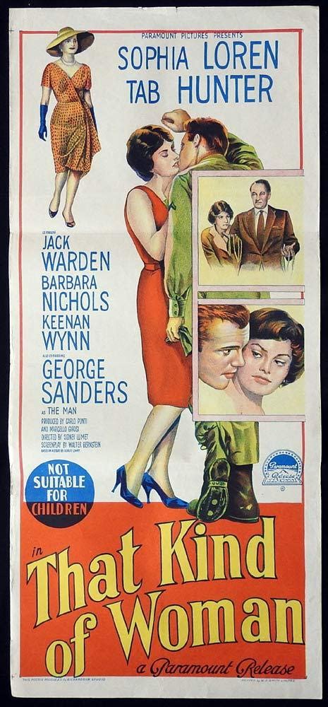 That Kind Of Woman Original Daybill Movie Poster Sophia Loren Tab