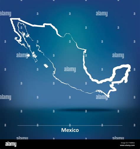 Doodle Mapa De México Ilustración Vectorial Imagen Vector De Stock