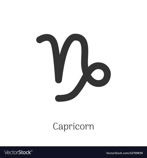 Capricorn Zodiac Sign Isolated On White Background