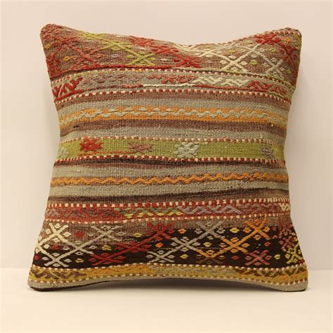 Vintage Throw Kilim Pillow 18x18 45x45 Cm Turkish Kilim Pillow Minimalist Cushion Cover Sofa