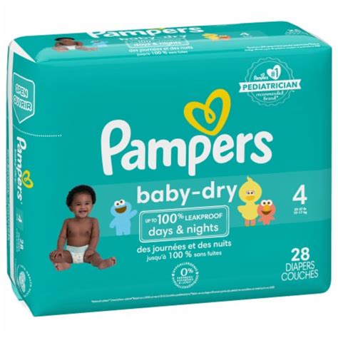 Pampers Baby Dry Baby Diapers Size 4 28 Ct King Soopers