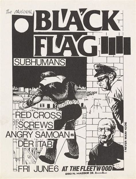 Raymond Pettibon Raymond Perribon Black Flag At Fleetwood 1980