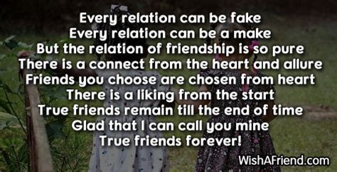 Maybe you would like to learn more about one of these? Each relation can be fake , Poem For Friends