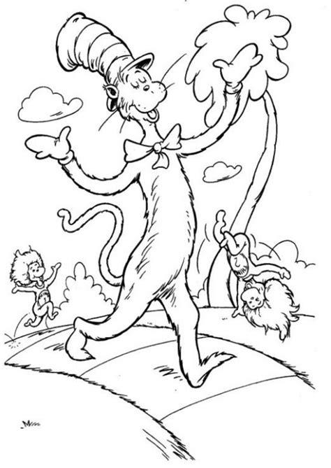 The film is based on a 1957 cartoon, by dr. Cat in the Hat Printable Coloring Pages | hubpages