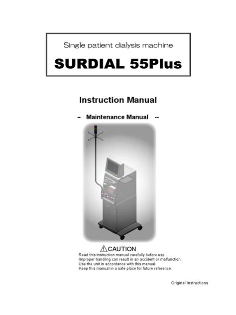Nipro Surdial 55 Dialysis Machine Maintenance Manual 1 Pdf